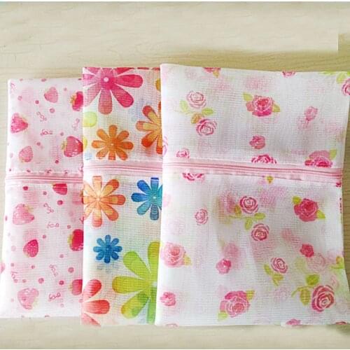 Zippered Mesh Laundry Bag Polyester Washing Net Organization Underwear Sock Washing Machine Pouch Clothes Bra Storage Bags