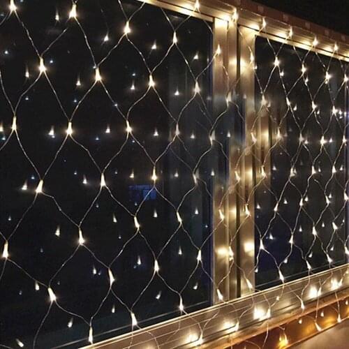New LED Mesh Fairy Curtain Garlands Net String Lights 3M x2M 200LED LED Light Festival Decor