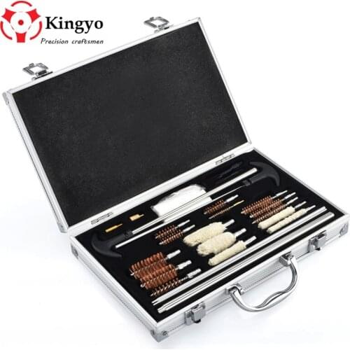 106Pcs Universal G un Cleaning Tool Kit Rifle Handgun Shotgun F irearm Cleaner Pistol Pipe Mop Brush Accessory with Carry Case