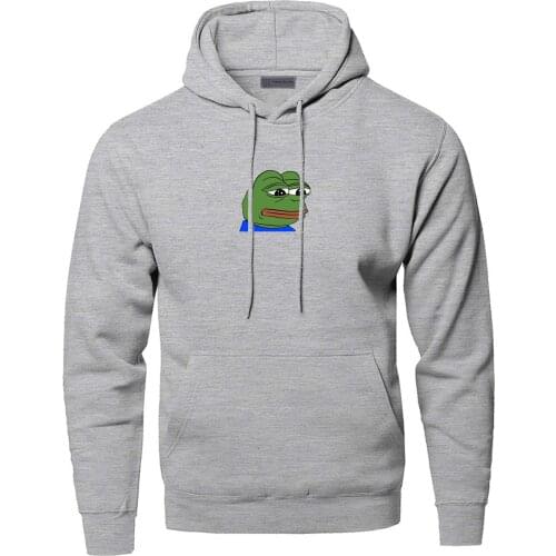 Sad Frog Funny Hoodies Sweatshirt Men Feels Bad Man Hooded Sweatshirts Angry Feels Good Man Streetwear Frog Sportswear