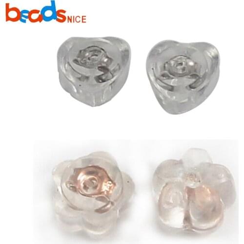 Beadsnice Earring Backs Sterling Silver Ear Nuts Silicone Earring Stoppers Earring Component Findings 38912