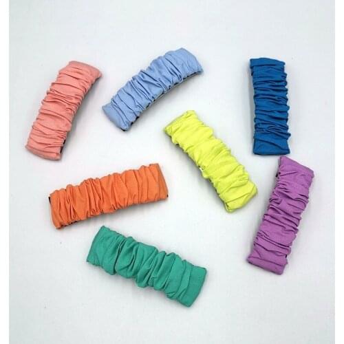 Free shipping Folded candy color women hairclips girls korea style hairpins snap clip ladys side clips hair accessories