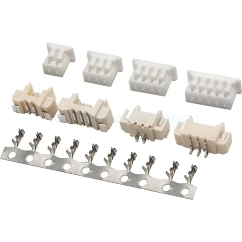 10sets MICRO JST 1.25 2/3/4/5/6/7/8/9/10 Pin Connector 1.25MM Pitch Vertical / Horizontal SMD Pin Header + Housing + Terminal