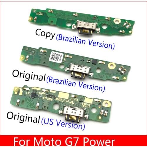 20Pcs/lot USB Port Charger Dock Plug Connector Charging Board FLex Cable Mic Microphone Board For Motorola Moto G7 Power
