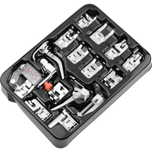 16pcs Mini Sewing Machine Presser Foot Feet For Brother Singer Janome Presser Feet Braiding Blind Stitch Darning