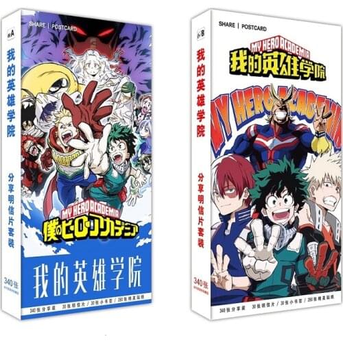 340 Pcs/Set Anime My Hero Academia Large Postcard Greeting Card Message Card Gift Stationery