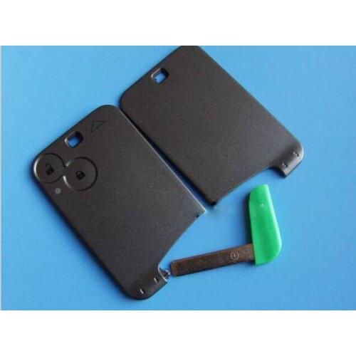 2 Buttons Smart Card Key shell Case For Renault Laguna Smart Card With Insert Small Key Blade Without Logo 5PCS/lot