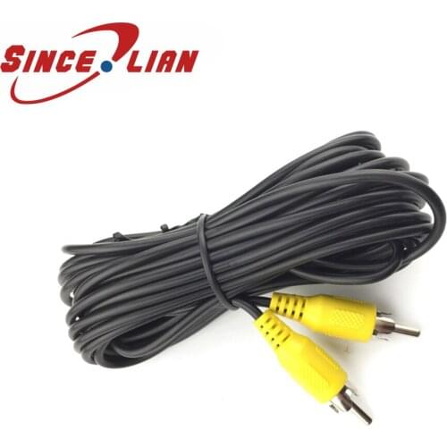 SINCILIAN 2pcs Car Video Extension Cable Male To Male 2 *3.5mm Reversing Radar Line Headphone Extension Cable Adapter Audio Line