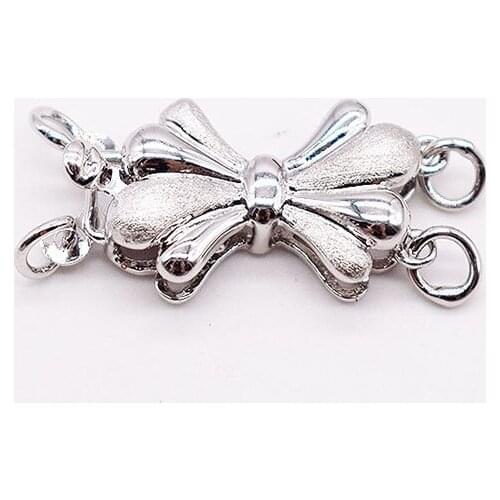 2pcs/lot 20x9.5mm Womens High Qualit CZ-inlaid Pearl Bracelet Buckle, necklace buckle, sweater chain connection buckle