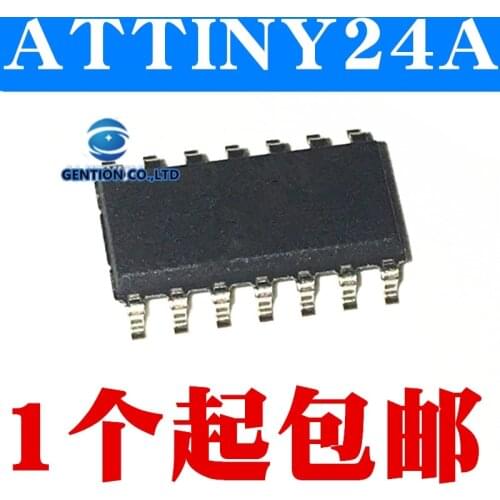 5PCS ATTINY24A-SSU SOP14 8-bit microcontroller chip IC-MCU in stock 100% new and original