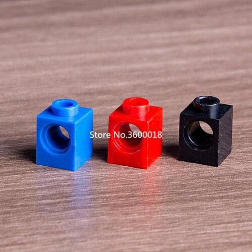 50Pcs/lot DECOOL Technic Brick 1x1 with Holes Compatible 6541 MOC DIY bricks blocks parts