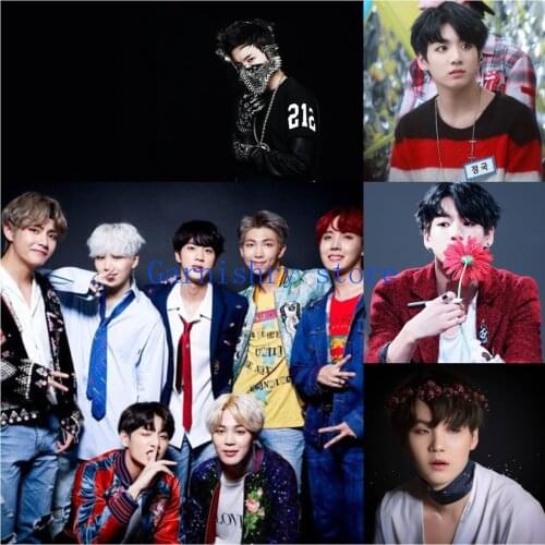 5D DIY Diamond Painting Bangtan Boy Square/Round Diamond Mosaic Diamond Embroidery Full Cross Stitch Kits Home Decor