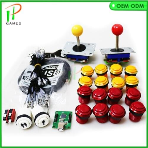 Arcade Bundles kit parts With Joystick,Push button,2 player USB to Jamme board to Build Up Arcade Machine DIY By Yourself
