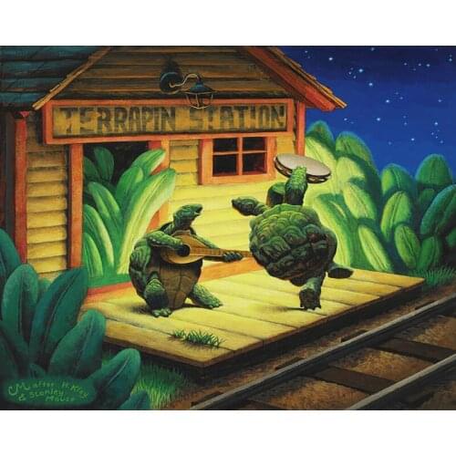 DIY Painting By Numbers Terrapin Station Kit Oil Picture By Numbers Animals Wall Art Painting on Canvas Home Decoration Gift
