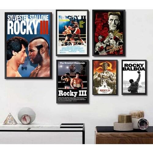 Sylvester Stallone Classic Movie Rocky Poster coated paper clear paintings Home decoration Poster Drawing core Wall stickers