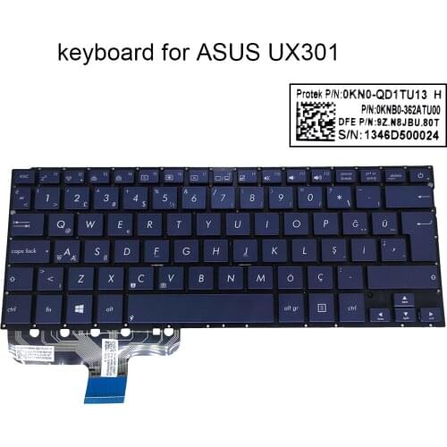 Turkey Backlight keyboard For ASUS Zenbook UX301L UX301LA UX301 LG TR computers keyboards original 0KNB0-362BTU00 0KN0-QD1TU13