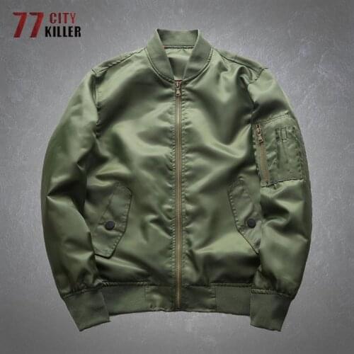 Pilot Jacket Men Casual Loose Air Force One Ma-1 Military Coats Male Multi-Pockets Fashion Baseball Clothing Pilot Mens Jackets