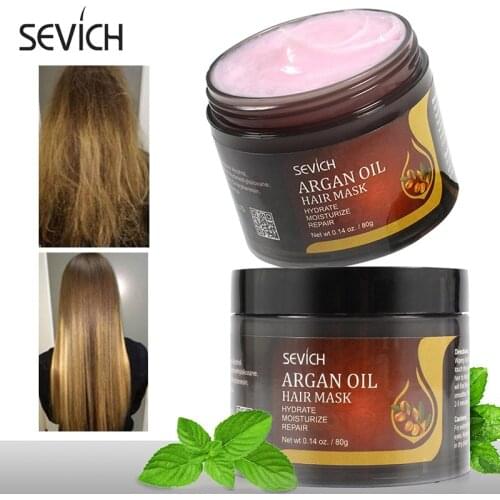 Sevich Argan Oil Hair Treatment Mask Keratin for Hair Scalp Repair Damage Hair Root Moisturize Nutrition Conditioner Hair care