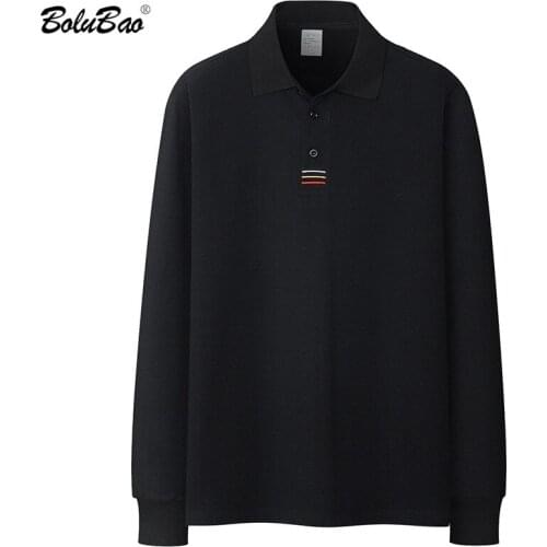 BOLUBAO Brand Men Solid Polo Shirts Tops Mens Fashion Casual Polo Shirt Autumn New Cotton Long Sleeve Polo Shirt Male