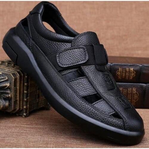 Men Shoes Original 2021 Summer New Sandals Mens Fashion Leather Antiskid Sandals Chaussure Homme Zapatos De Hombre