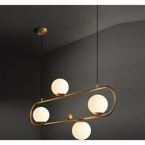 Nordic Italy Designer Pendant Light Loft Ring Living Room Cafe LED pendant Lamp Creative Studio Led Glass Ball Light Fixture