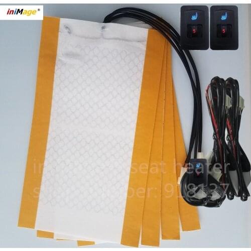 Authentic as pictures 2 seats install, 5-gear switch seat heater,heated seat kits fit for all type cars,warmer,carbon fiber part