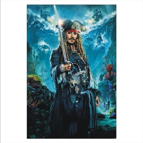 Full square diamond 5D DIY diamond painting Caribbean pirate embroidery resin diamond mosaic rhinestone T097