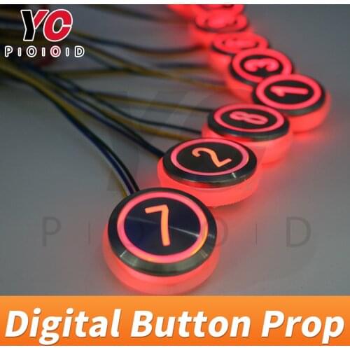 Sequence Digital Metal Buttons Prop Escape Room Press Button Prop Room Escape Elements Press button in order to open maglock