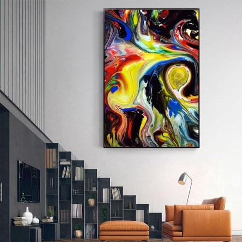 Posters trippy Abstract art Poster Decorative Picture Modern Wall Art Paintings for Living Room Home Decor