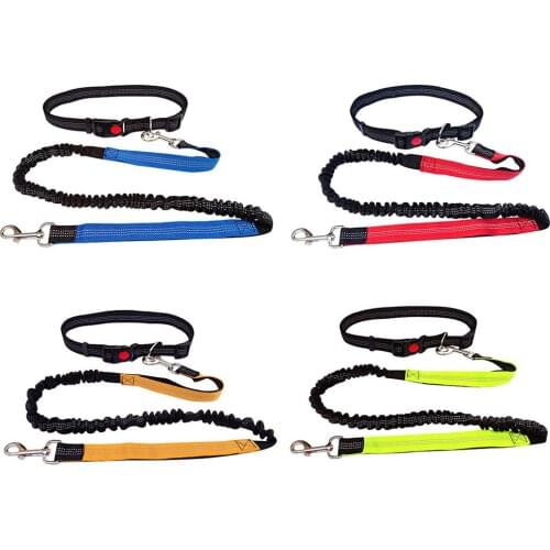 1.2-1.8M Adjustable Dog Leashes Reflective Traction Rope Puppy Walking Hands-Free Flexibly Pet Supplies Dog Leashes