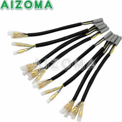 8X Turn Signal Wire Connect Adapter Harness for Yamaha YZF R6 R1 FZ GSXR GSX-R GSF SV DRZ 650 750 1000 Wiring Plug Lead 2X 4X