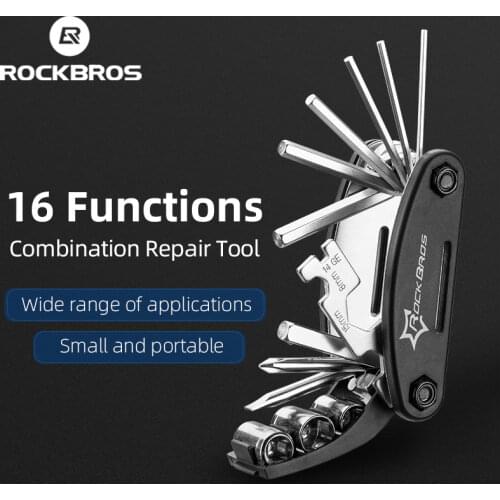 ROCKBROS 16 in 1 Multifunction Bicycle Repair Tools Kit Hex Spoke Cycling Screwdriver Tool MTB Mountain Cycling Bike Repair Tool