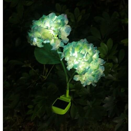 Solar Light Outdoors LED Solar Simulation Flower Outdoor Sampled Hydrangea Lamp Highlight Garden Decoration Solar Lawn Light