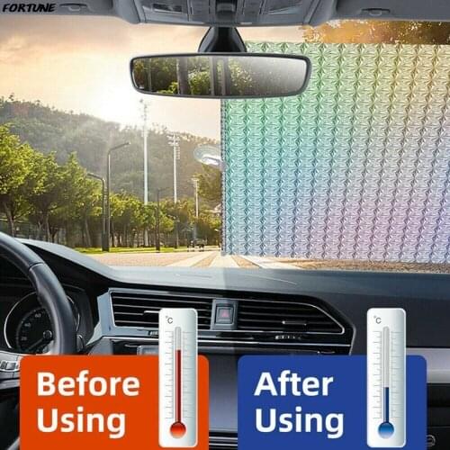 Retractable Car Windshield Sunshade Curtain Folding Anti-uv Car Sunshade Cover Reflective Film For Car Exterior Accessories