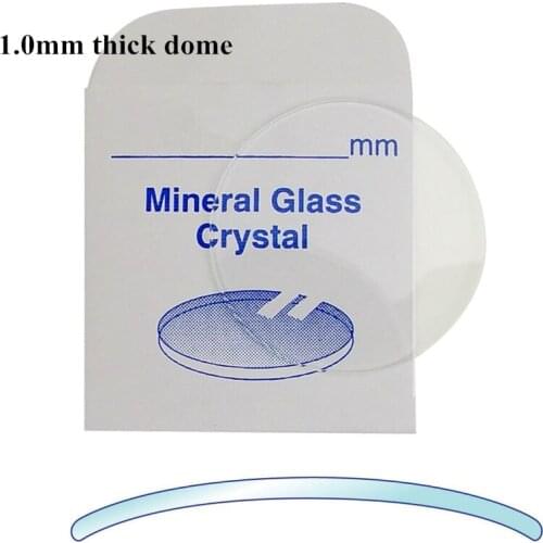 High Quality! Watch Crystal Domed And Round Mineral Glass Crystal 1mm Thick