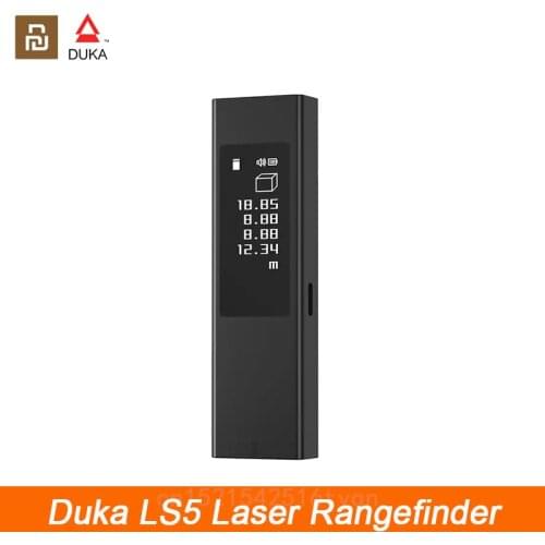 Xiaomi DUKA LS5 Laser Rangefinder Distance Meter OLED Touch Screen 40M Electronic Digital Ruler Laser Tape Measure Range Finder