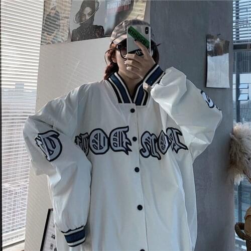Women jacket retro embroidery baseball uniform 2021 new Korean version ins street loose jacket jacket couple men and women wear
