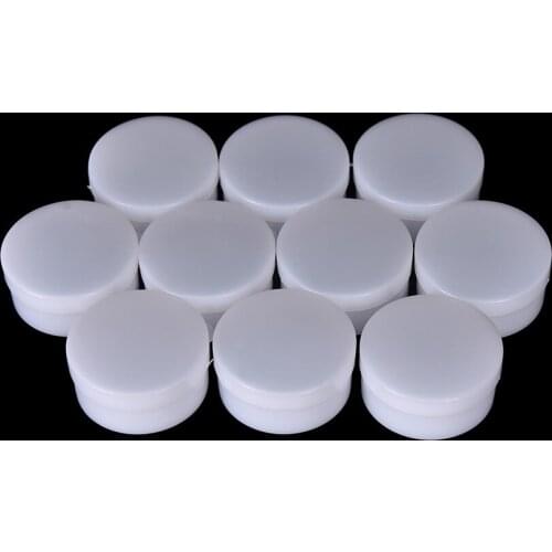 10/50Pcs 10g Refillable Empty Cream Jar Makeup Sample Bottle Cosmetic Container Plastic Cosmetic Sample Jars Bottle