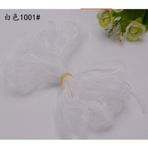 10mm 10meters White Organza (Chiffon Ribbon) Decorative Gift Packing Wedding Crafts Christmas Gift Wrap Handmade DIY Material