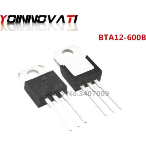 10pcs BTA12-600B BTA12 BTA12-600 Triacs 12 Amp 600 Volt TO-220