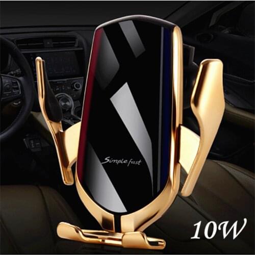 10W Fast Wireless Charger Car Air Conditioning Vent Electric Wireless Charging Phone Holder For Samsung Galaxy