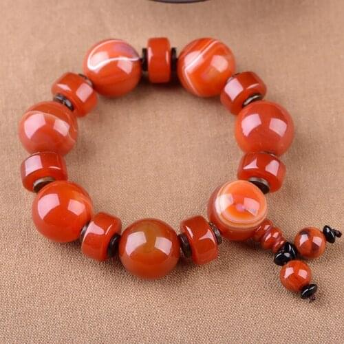 100% natural red agate jade bangle Handcarved jade beads bracelet for women men jade gift beads jade bracelet bangles 16mm