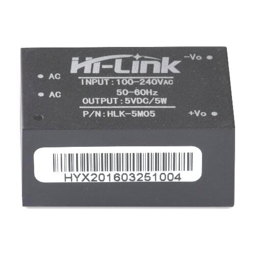 2 pcs free shipping HLK-5M05 220V 5V 5V AC DC isolated power module supply