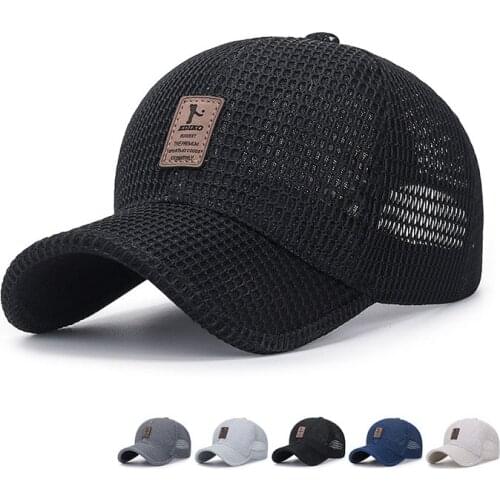 2020 Summer Mesh Baseball Cap Men Women Breathable Baseball Caps Sun Hat Unisex Sunscreen Caps Visor Hats Snapback Bones
