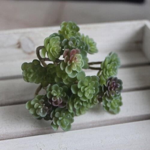 24 heads Artificial Plant Fake Succulent Landscape Land Lotus Rare Plants Flower DIY Home Garden Wedding Decoration