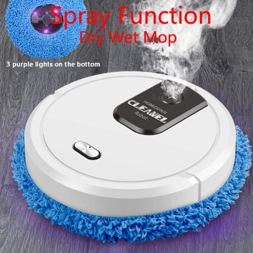 3-in-1 Automatic Sweeping Robot Spray Wet Dry Robot Vacuum Cleaner Wireless USB Charging Humidifying Smart Mop Machine For Home