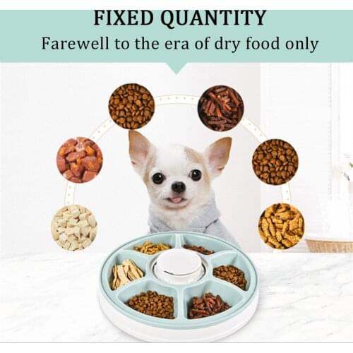 New 6 Meal Trays Dry Wet Food Water Auto Feeder Pet Bowl Automatic Pet Feeder for Cats Dogs Rabbits & Small Animals LCD Display
