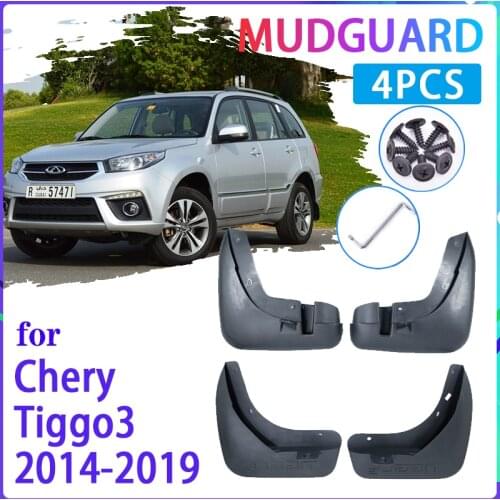 Car Mud Flaps for Chery Tiggo3 Tiggo 3 2014~2019 2015 2016 2017 2018 Mudguard Splash Guards Fender Mudflaps Auto Accessories