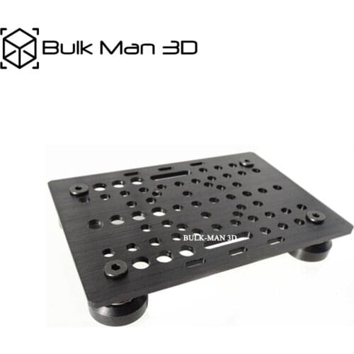 Black Anodized Aluminium V-Slot Gantry Plate Set 20 - 80mm with V-Slot Solid V Wheel Kit for CNC Machine Parts