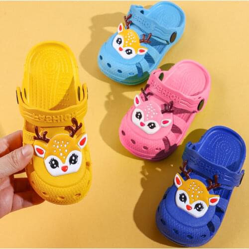 Childrens Spring and Autumn Slippers for Boys and Girls In Summer Non-slip 1-8 Year Old Baby Toddler Shoes Soft-soled Sandals